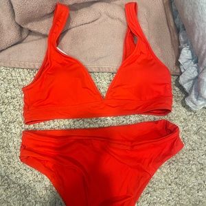 Red swimsuit